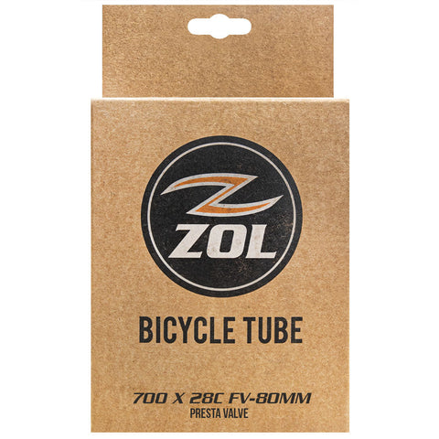 Zol Road Bicycle Bike Inner Tube 700x28c Presta Valve 80mm