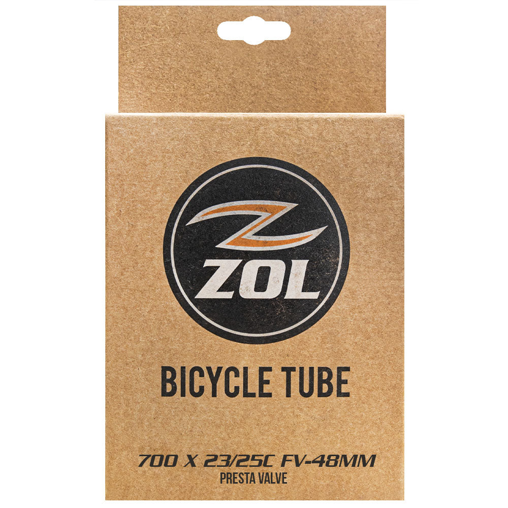 Zol Road Bicycle Bike Inner Tube 700x23/25C Presta/French 48mm Valve